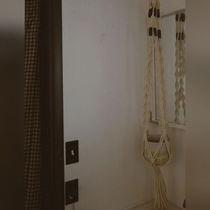 Handmade Macrame Hanging Planter - Cream